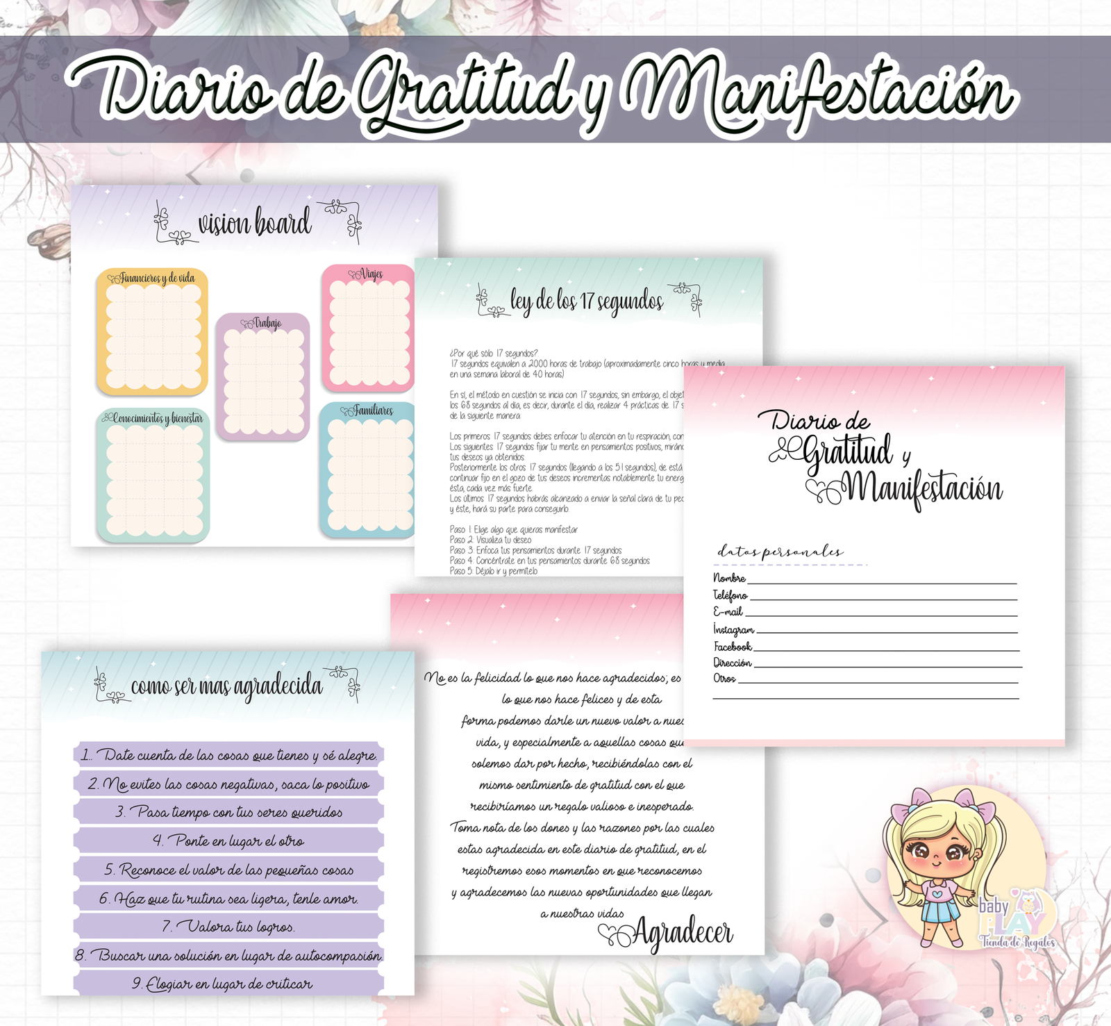 Diario de Gratitud y Manifestación – Tienda BabyPlay