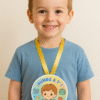 Pack de Medallas Escolares Chibi – 6x6 cm Editables